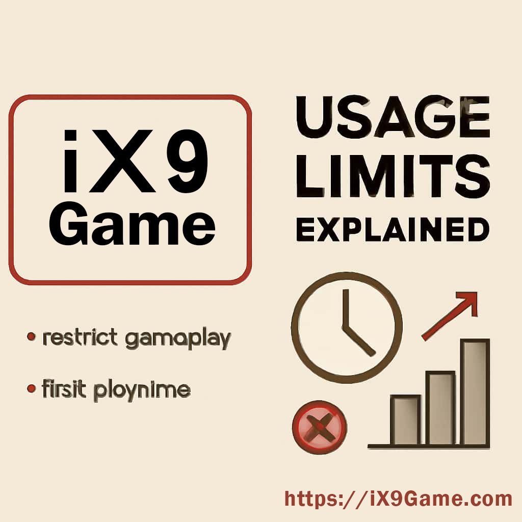 IX9 reference screen for a displayed usage limit